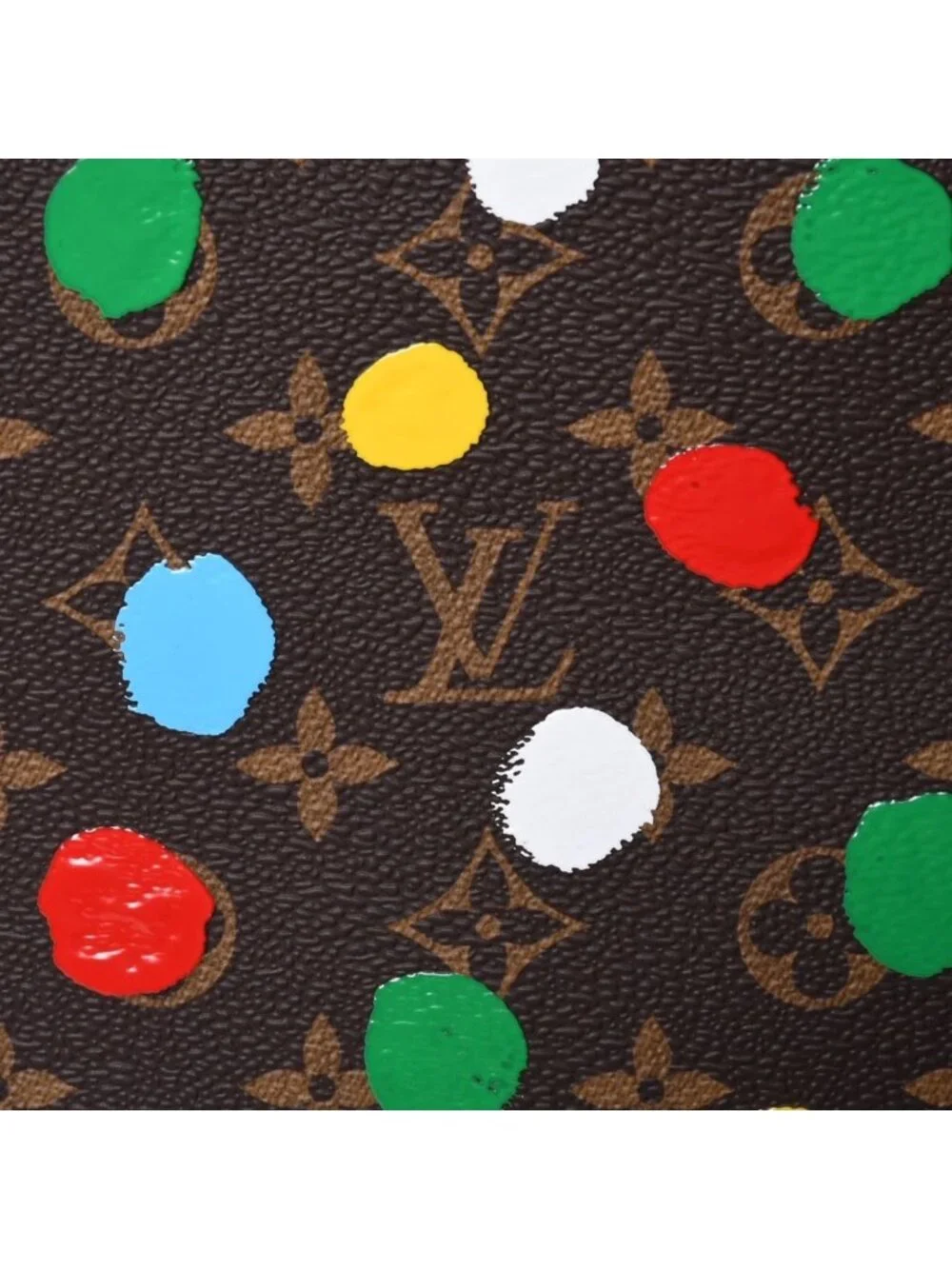 Louis Vuitton On The Go MM Yayoi Kusama Shoulder Bag 2-Way Leather Monogram